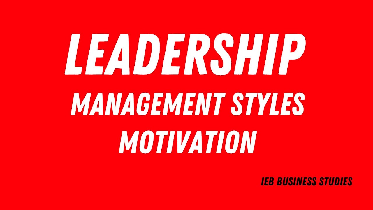 Grade 12 IEB Business Studies: General Management   Part 1