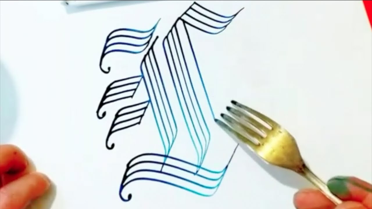 SUPER SATISFYING VIDEO COMPILATION (FORK CALLIGRAPHY AND DRAWING)