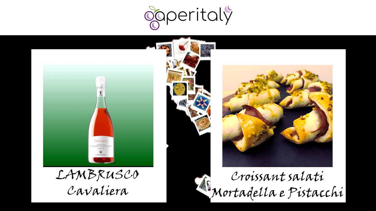 Croissants alla mortadella con Lambrusco Grasparossa di Castelvetro