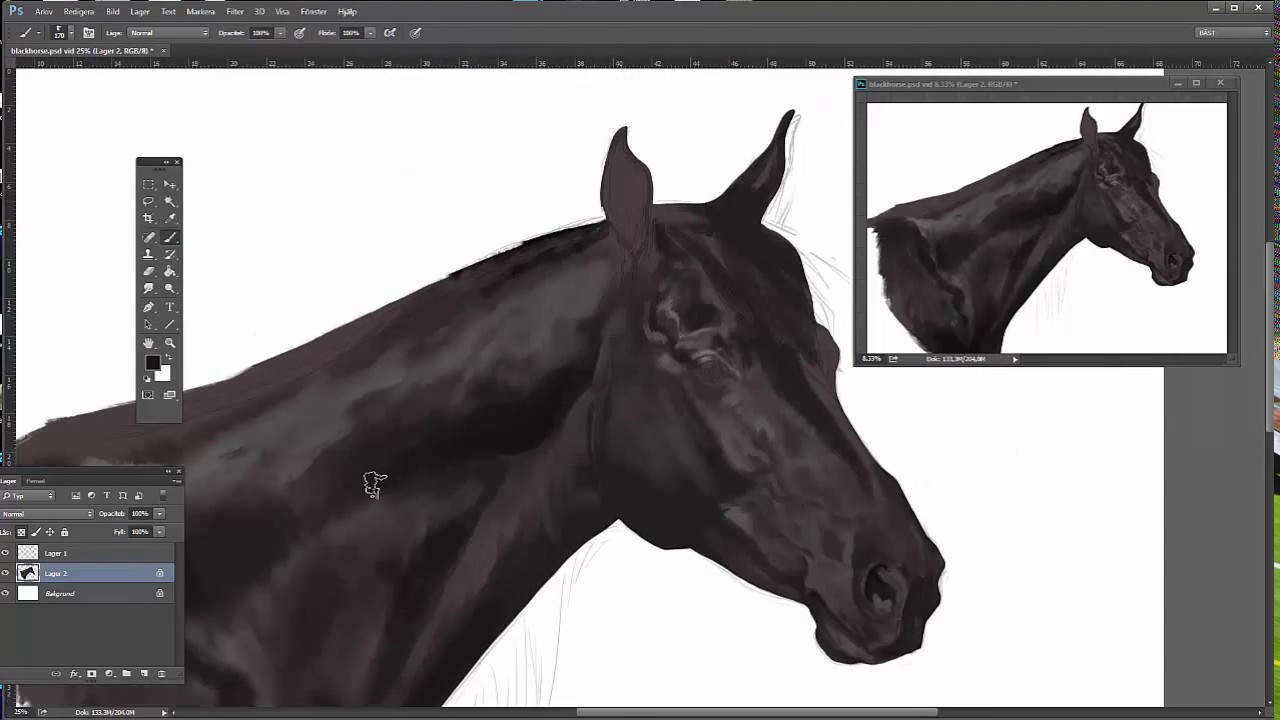 Star Stable speedpaint - Black thoroughbred by Fisky