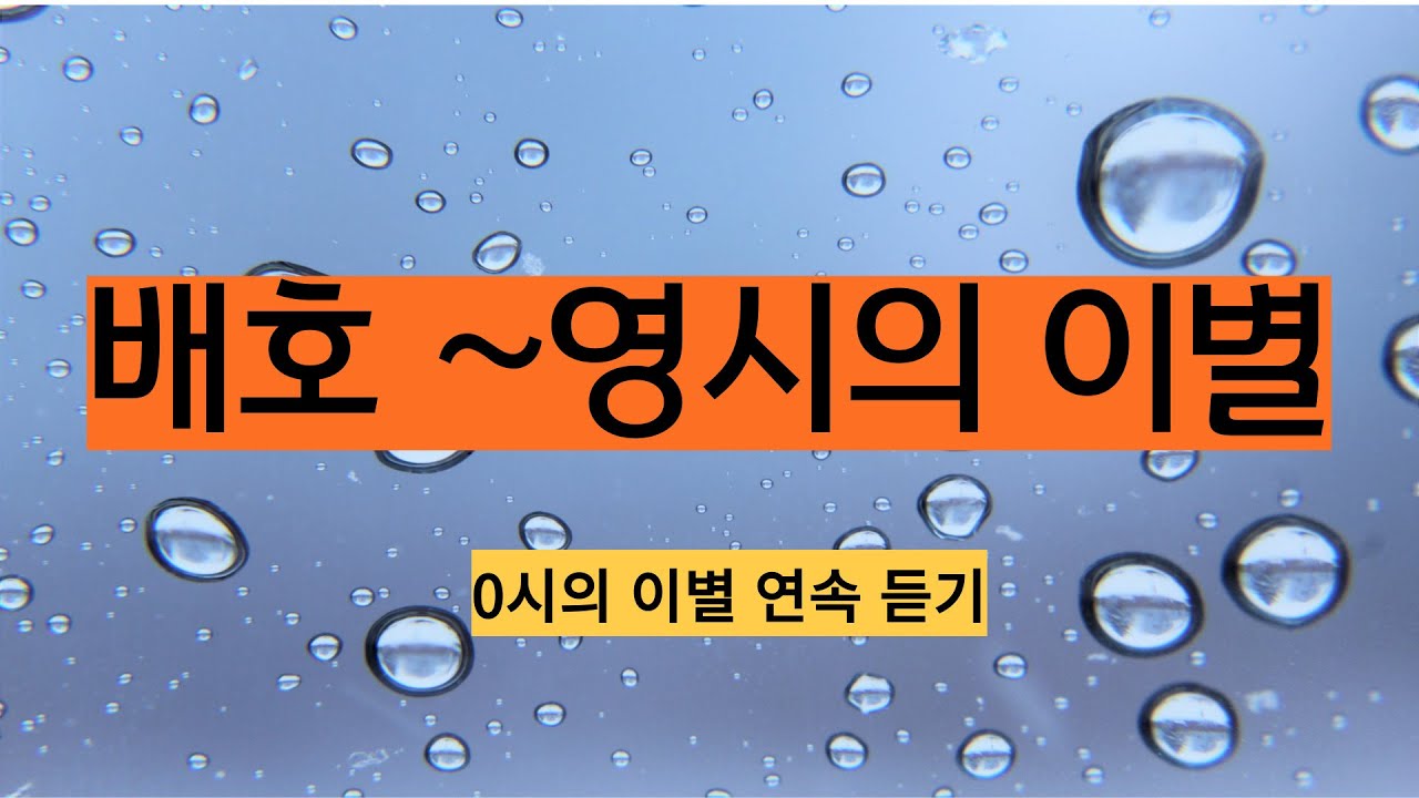 배호님에 영시의 이별 연속 듣기