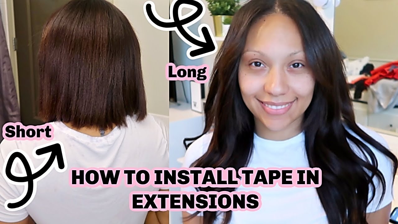 HOW TO APPLY TAPE IN EXTENSIONS AT HOME 2020 FT Sassina Hair
