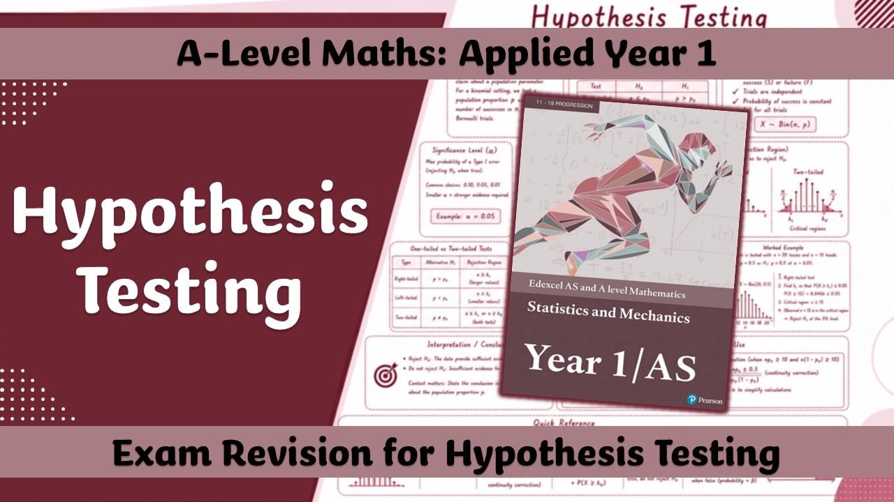 A Level Maths | Stats - Year 1 | Exam Revision for Hypothesis Testing