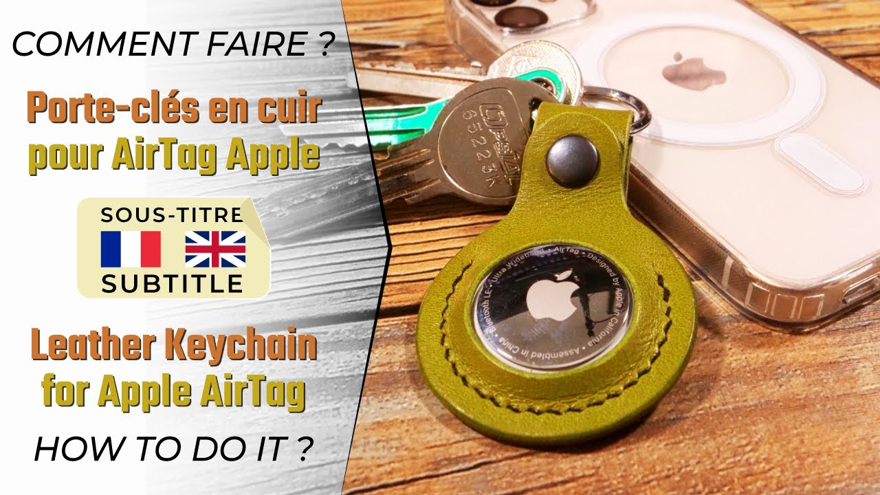 [TUTO 🧵] Porte-clés AirTag en cuir ✂️ Patron dispo !