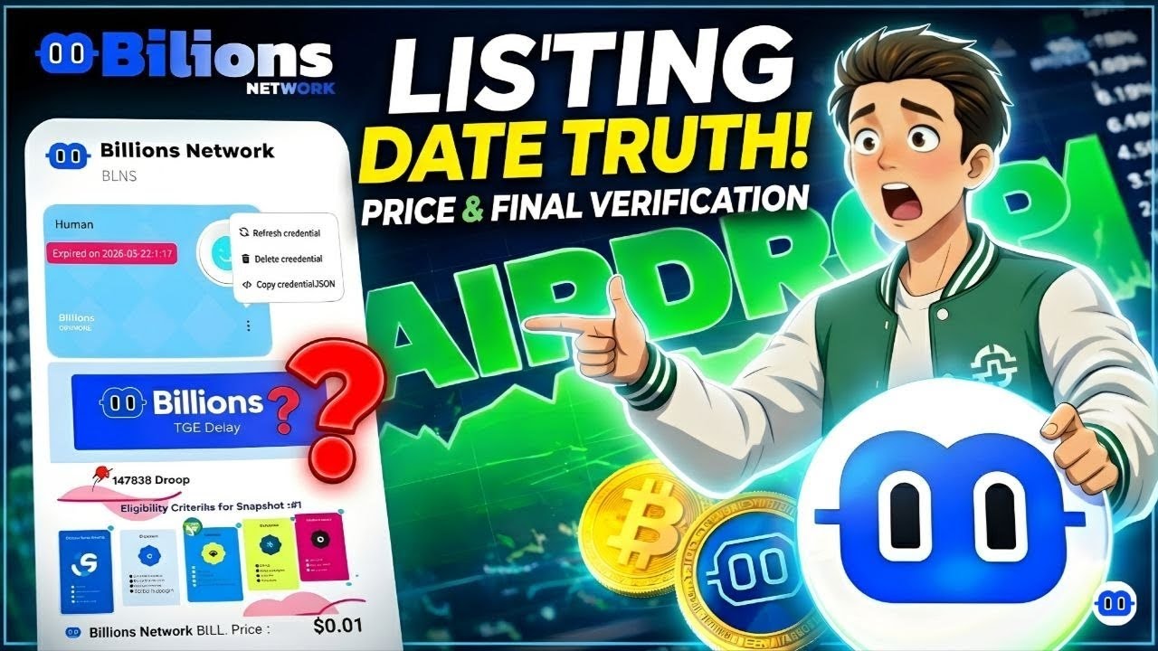 Billions Network Airdrop Claim 🚨 Update | Billions Network Listing Date , Price & Final Verification