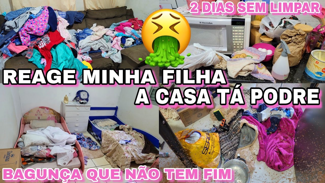 2 DIAS SEM LIMPAR A CASA 🤯 A CASA FICOU PODRE🤮 FAXINA PESADA 💥🫧