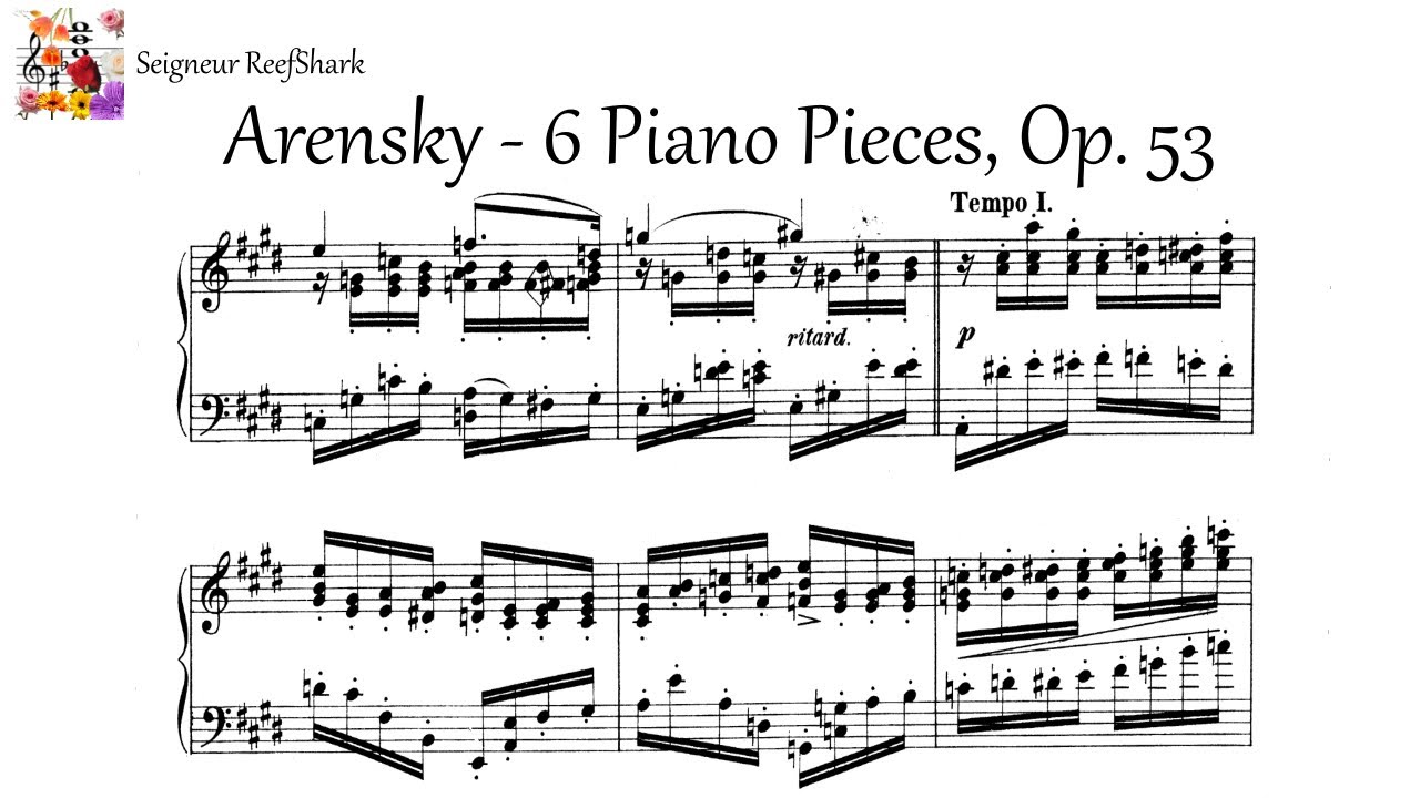 Arensky - 6 Piano Pieces, Op. 53 (Neiman)