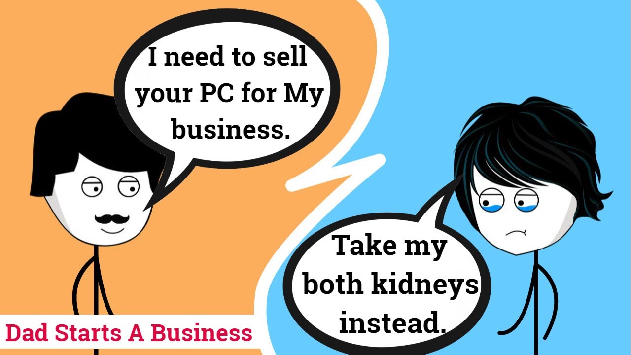 When your dad sell your PC for money