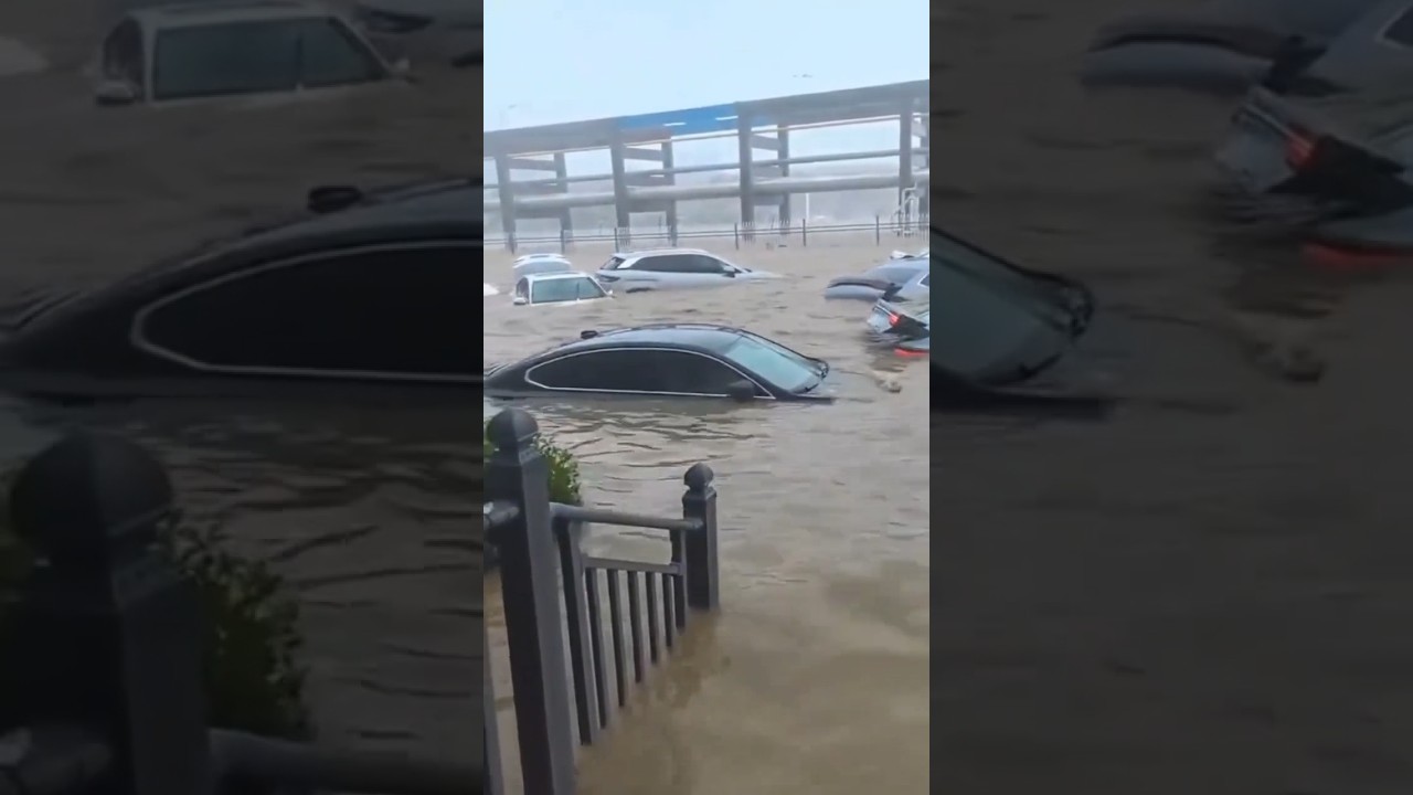 🌧️ Extreme Flood Destroys Everything😱#flood#rainstorm#storm#shorts