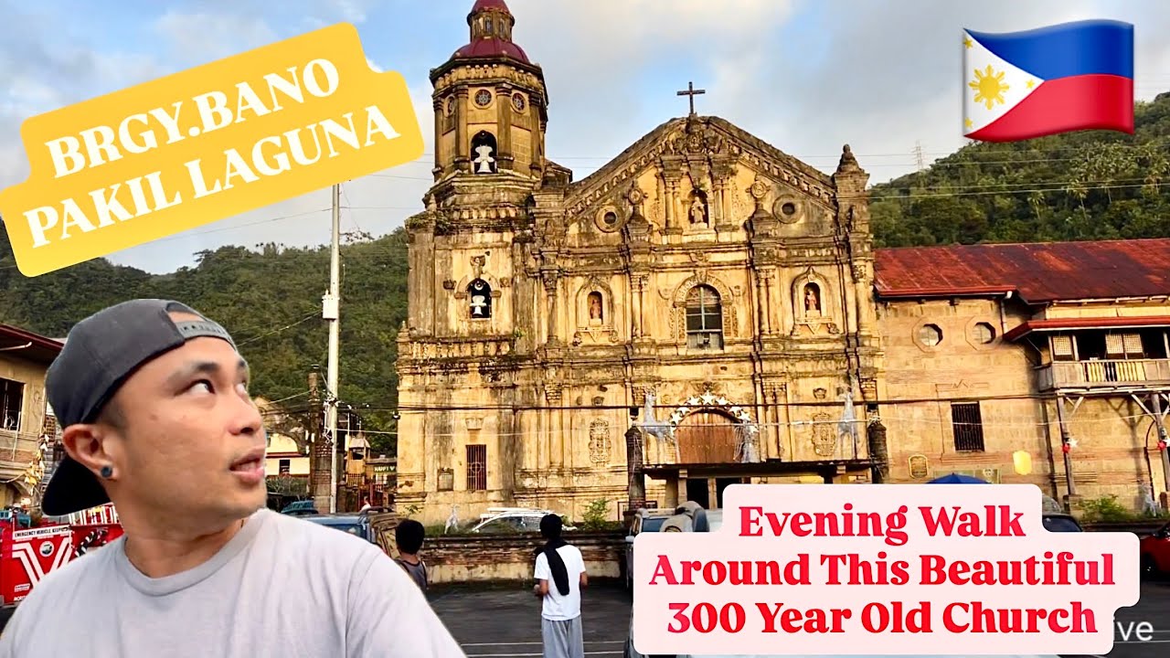 Beautiful Evening walk to the CHURCH in PAKIL Laguna Philippines 🇵🇭