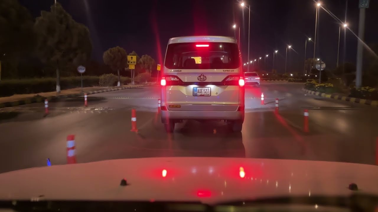 4K Night Drive Exit from Islamabad International Airport, Pakistan | Car Cam Footage