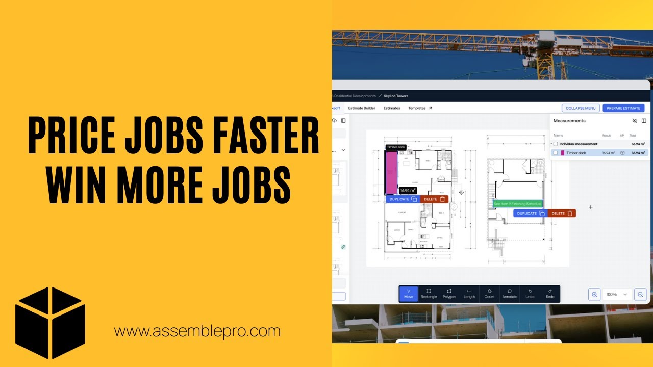 10x Faster Takeoffs & Estimates for Construction Contractors | Assemble