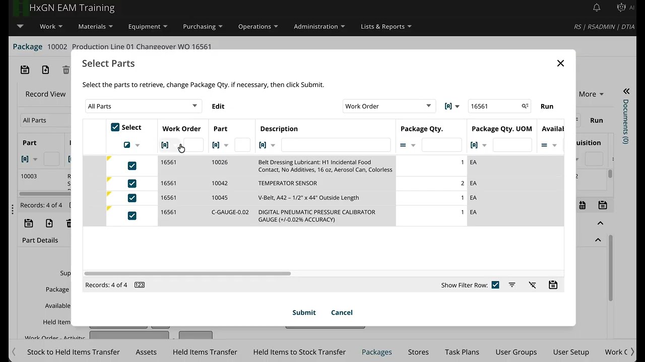 Managing Held Items in HxGN EAM