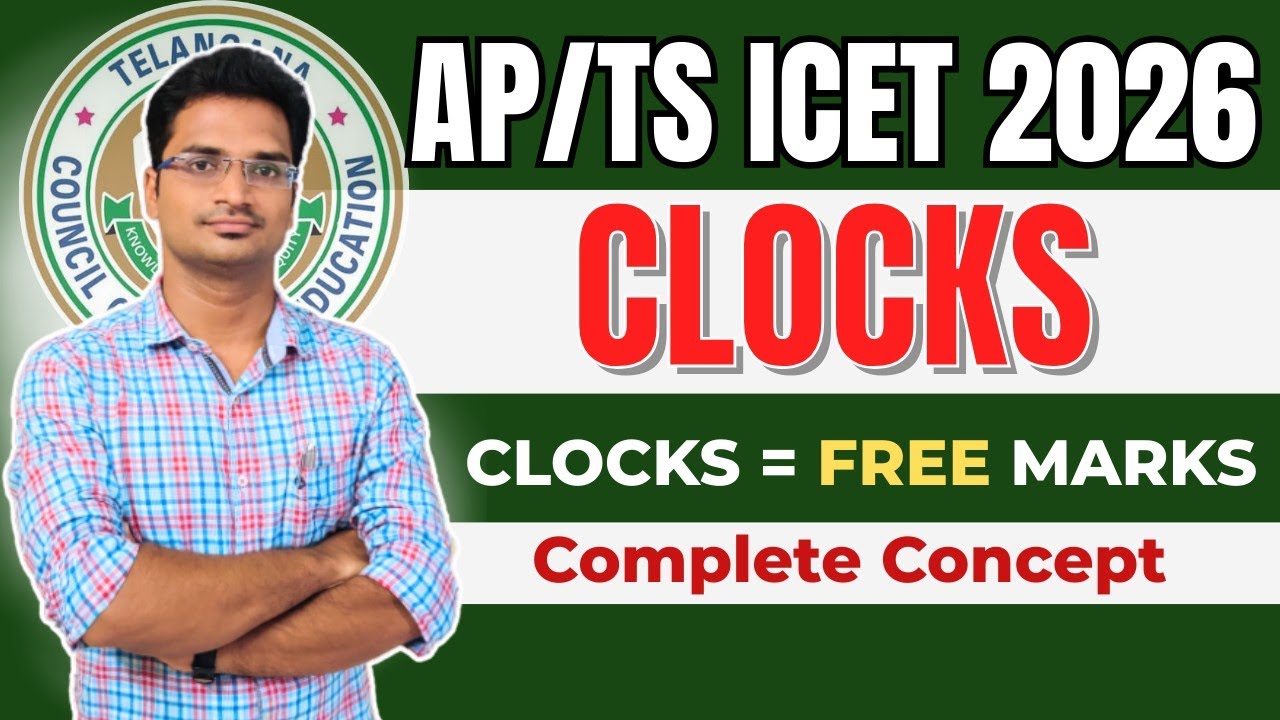 All Clock Questions Asked in ICET 🔥 | Concepts + Shortcuts | 100% Marks Guaranteed