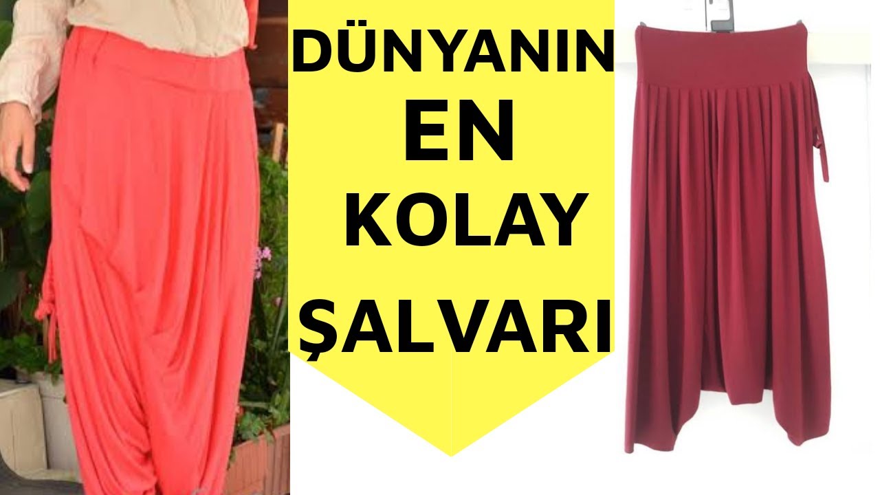 Yeni moda şalvar yap - Her beden şalvar yapımı - kadife şalvar