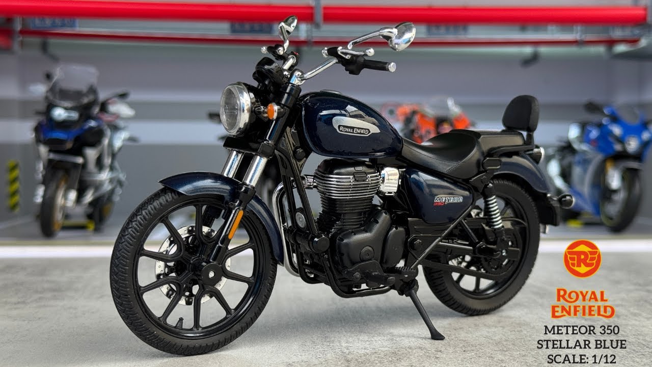 HD Miniature | Royal Enfield Meteor 350 Stellar Blue 1/12 Maisto Scale Model