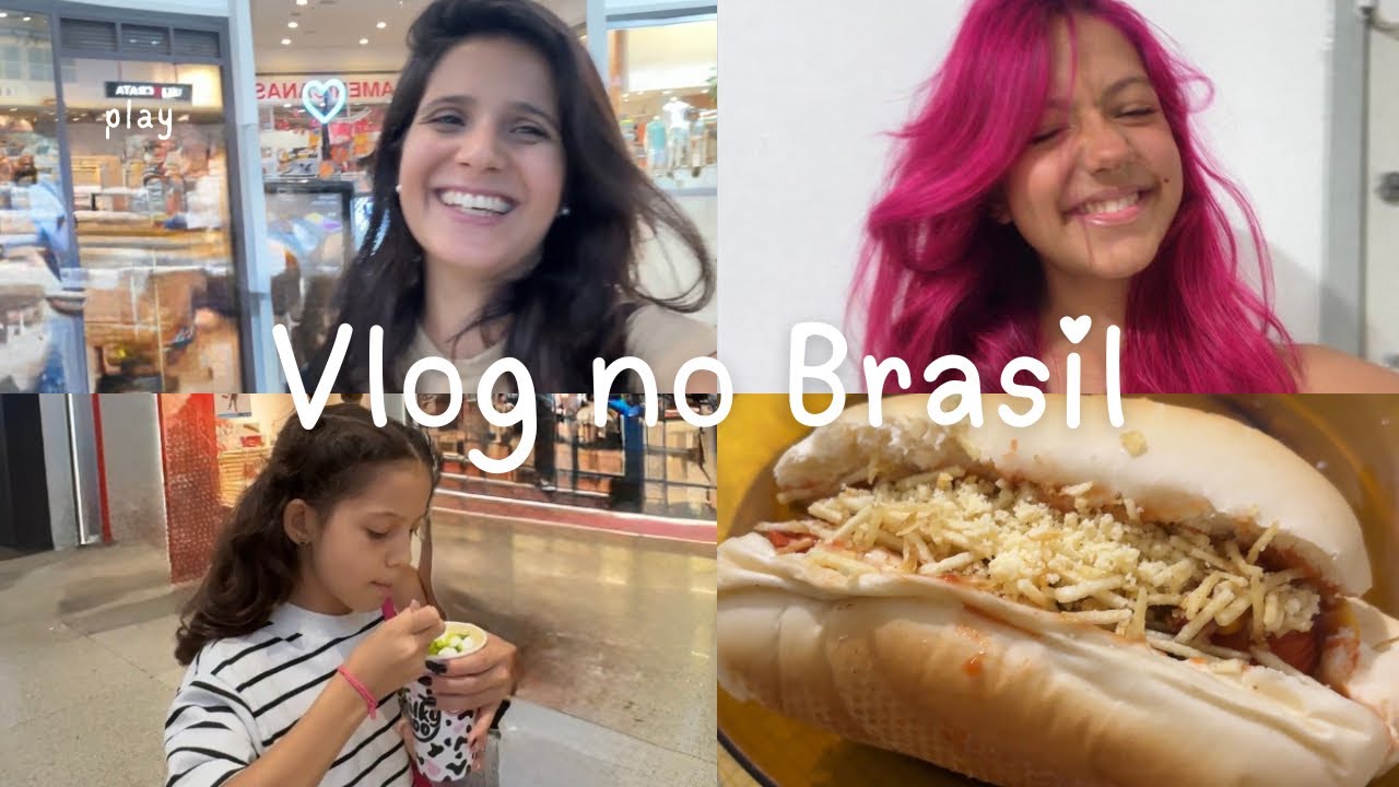PINTEI O CABELO DAS CRIANÇAS DE ROSA 😱, shopping, jantinha e compras