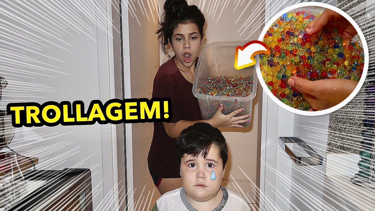 TROLLEI MEU IRMÃOZINHO JOGANDO 40.000 ORBEEZ NELE!!!