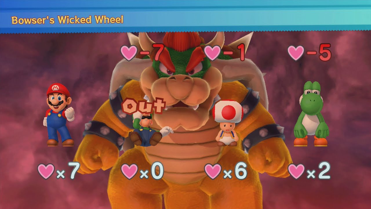 Mario Party 10 - Mario vs Luigi vs Toad vs Yoshi vs Bowser - Mushroom Park