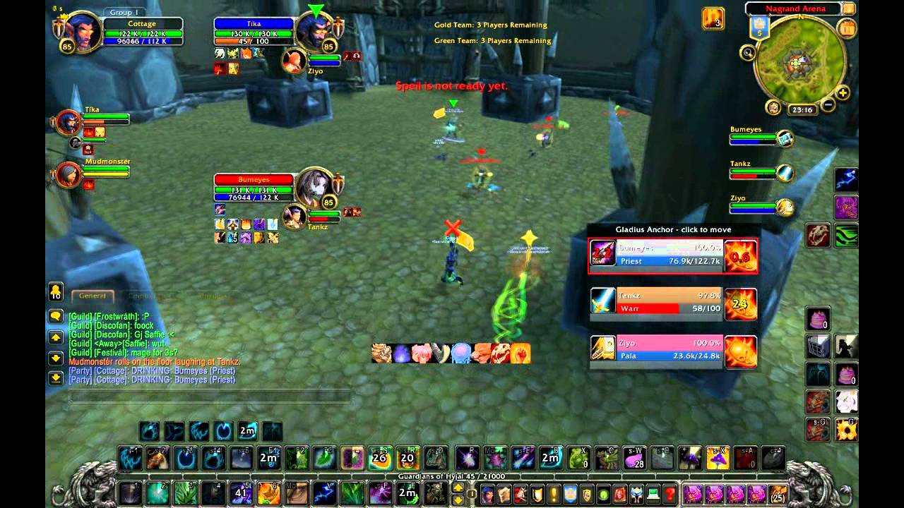 Resto Druid Cataclysm PvP Arena: 3v3 Arena Video against Rank 1 Team featuring Tankz