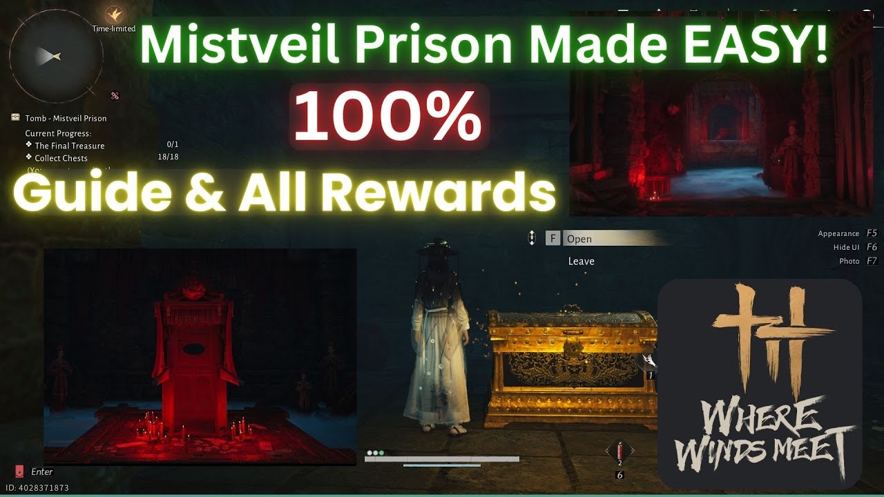 Mistveil Prison Made EASY! 100% Guide & All Rewards  Where Winds Meet