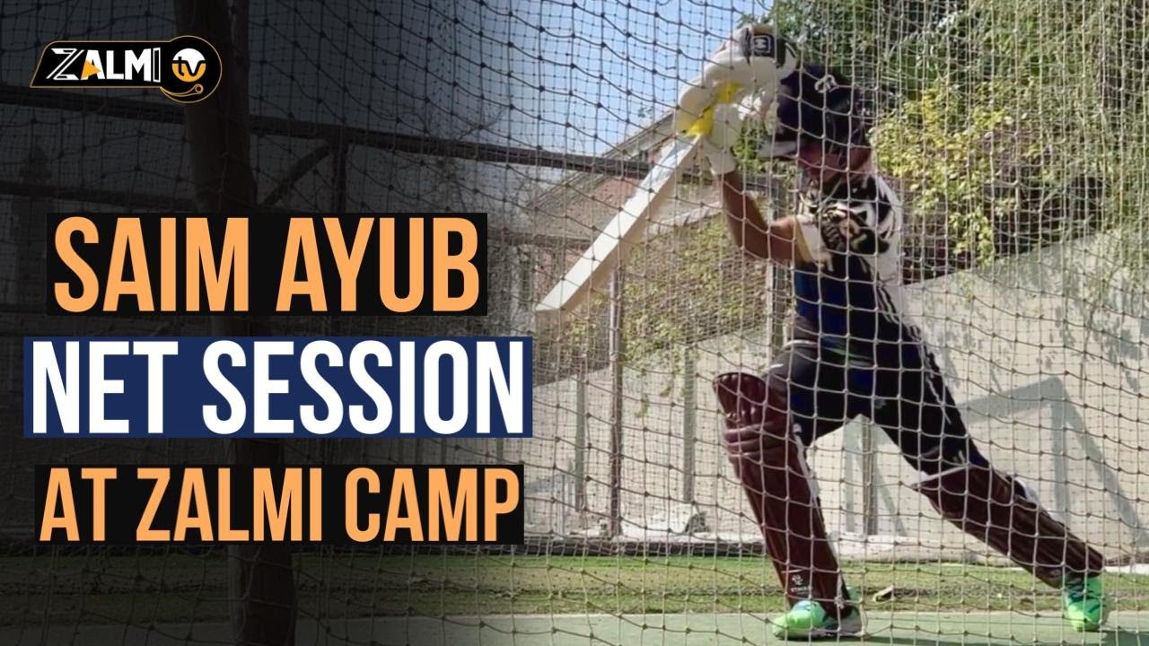 Saim Ayub’s Net Session of PSL 9 at Zalmi Camp | Peshawar Zalmi | New Training Jersey | Zalmi TV