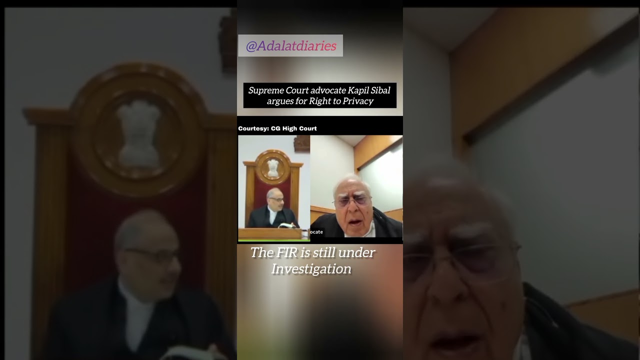 Supreme Court lawyer Kapil Sibal argues for Right to Privacy #legal #legalexploration #caselaw