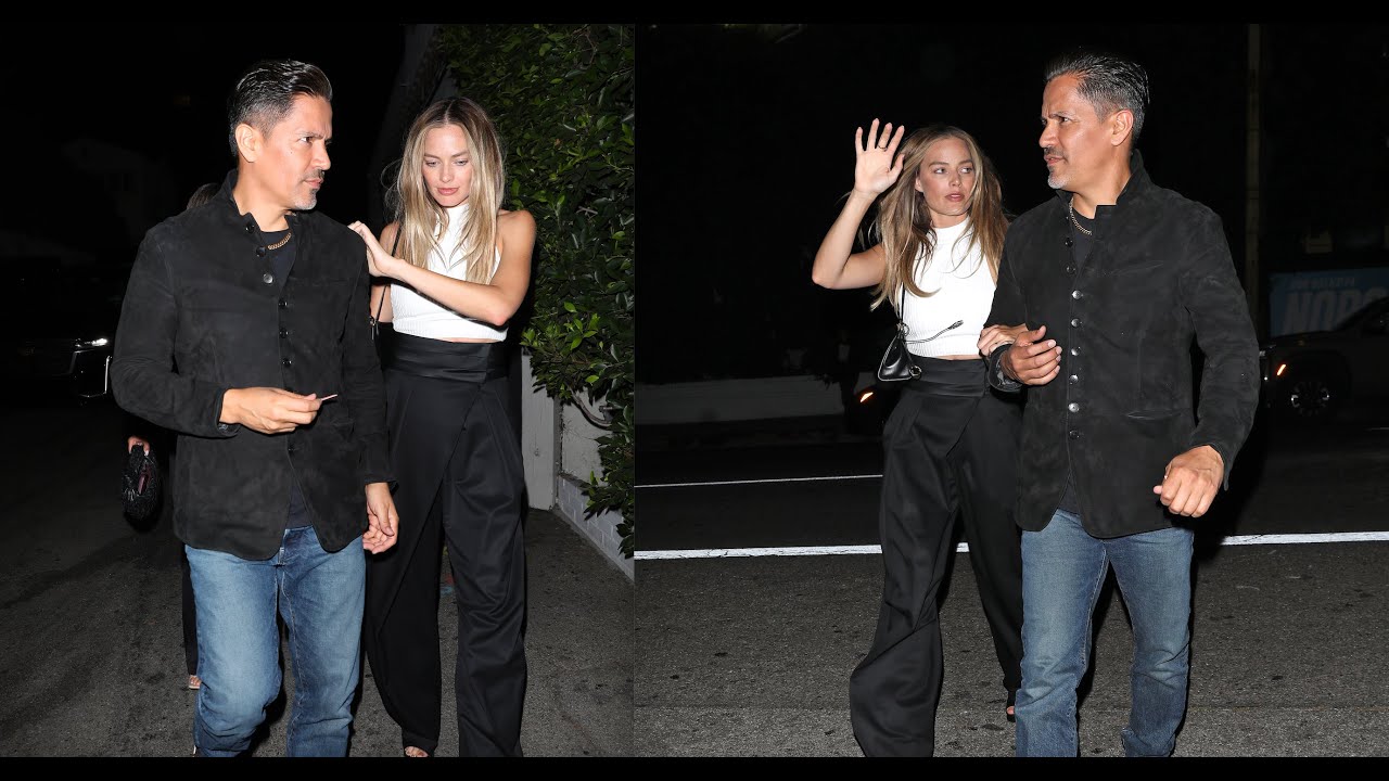 Margot Robbie Gets An Escort By Actor Jay Hernandez After Attending Cara Delevingne's Pre 33rd BDAY!