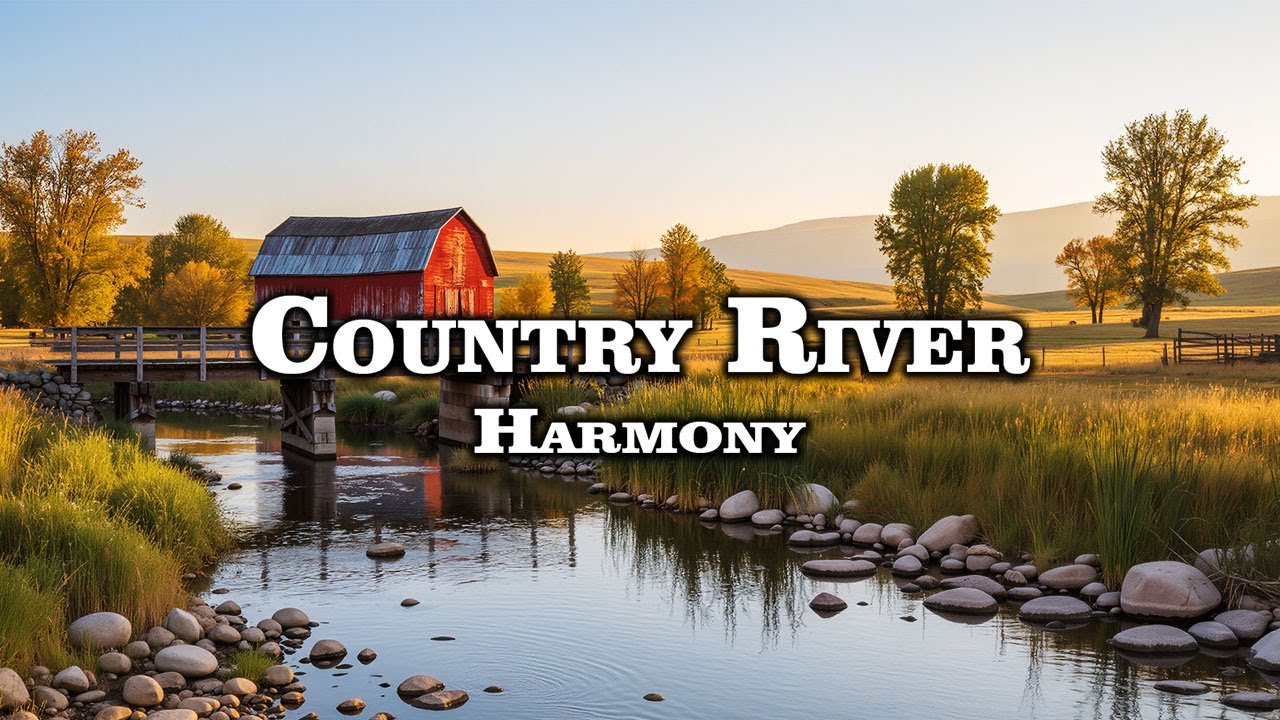 Country River Harmony –  Rustic Plains at Sunset –  Peaceful Country Instrumental Memories