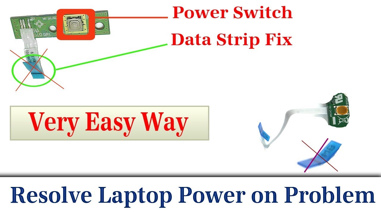 Power Switch Strip Repair   laptop power on fix
