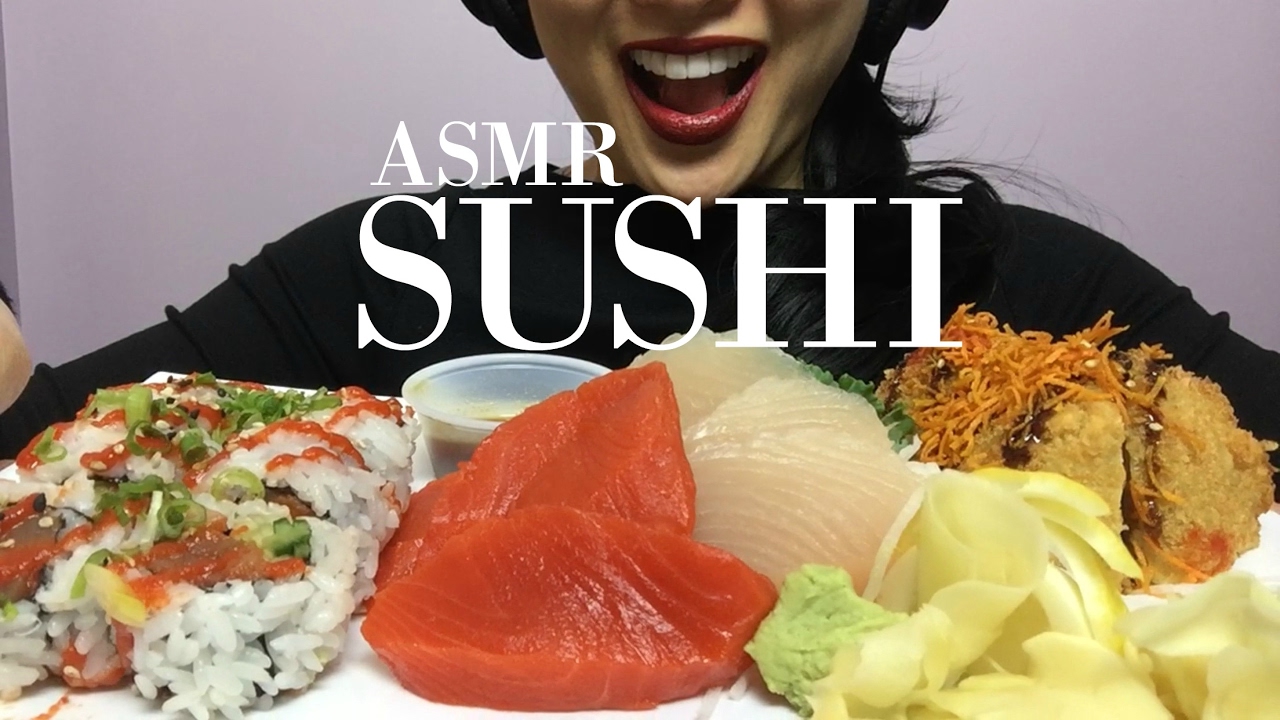 ASMR SUSHI SASHIMI (NO TALKING) EATING SOUNDS | SAS-ASMR
