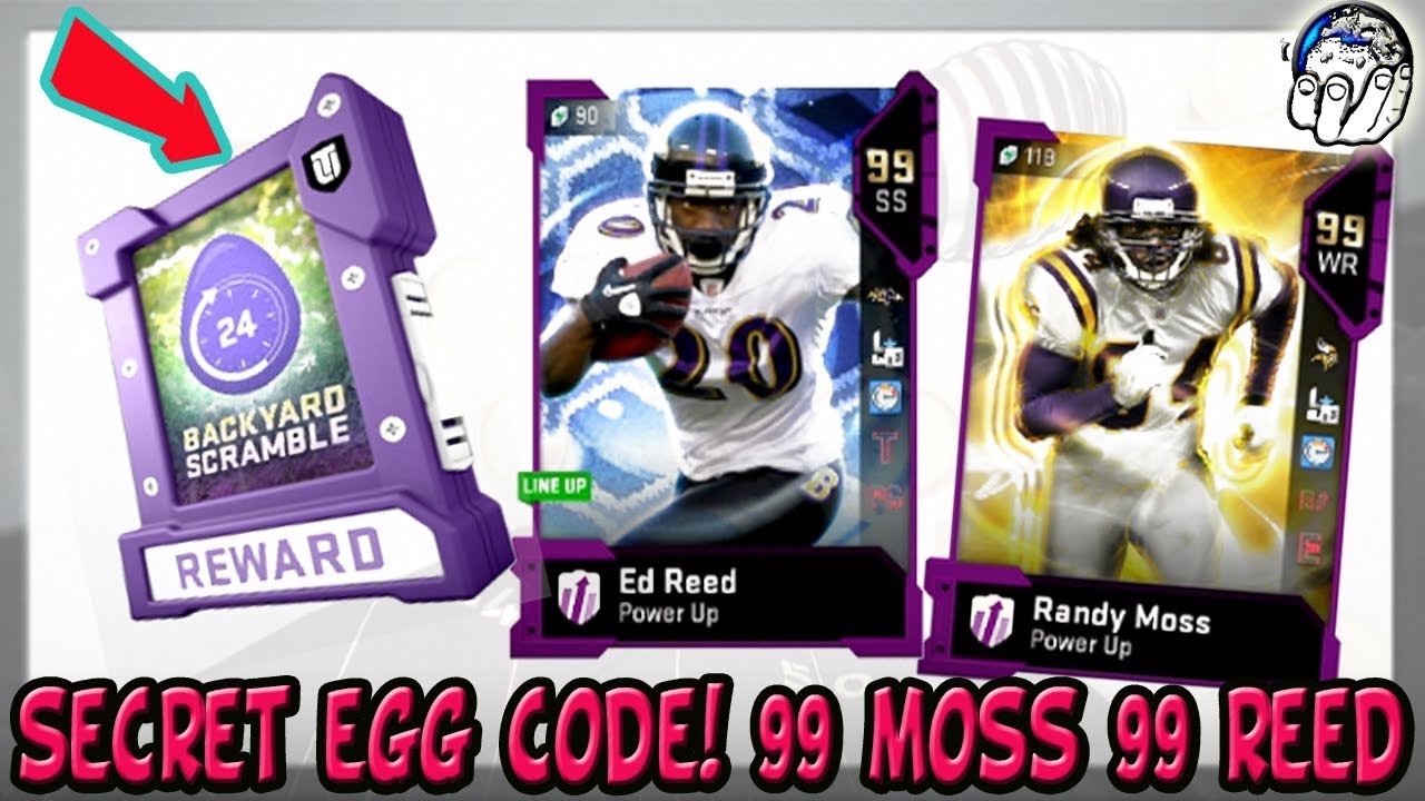Easter Egg Code Breaker Secret Location! 99 GOLD Randy Moss Ed Reed No Money Spent! MUT 19