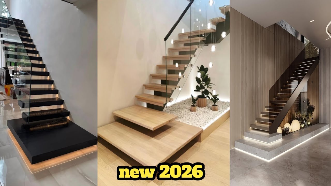 staircase design 3d model small space 2026 modern design