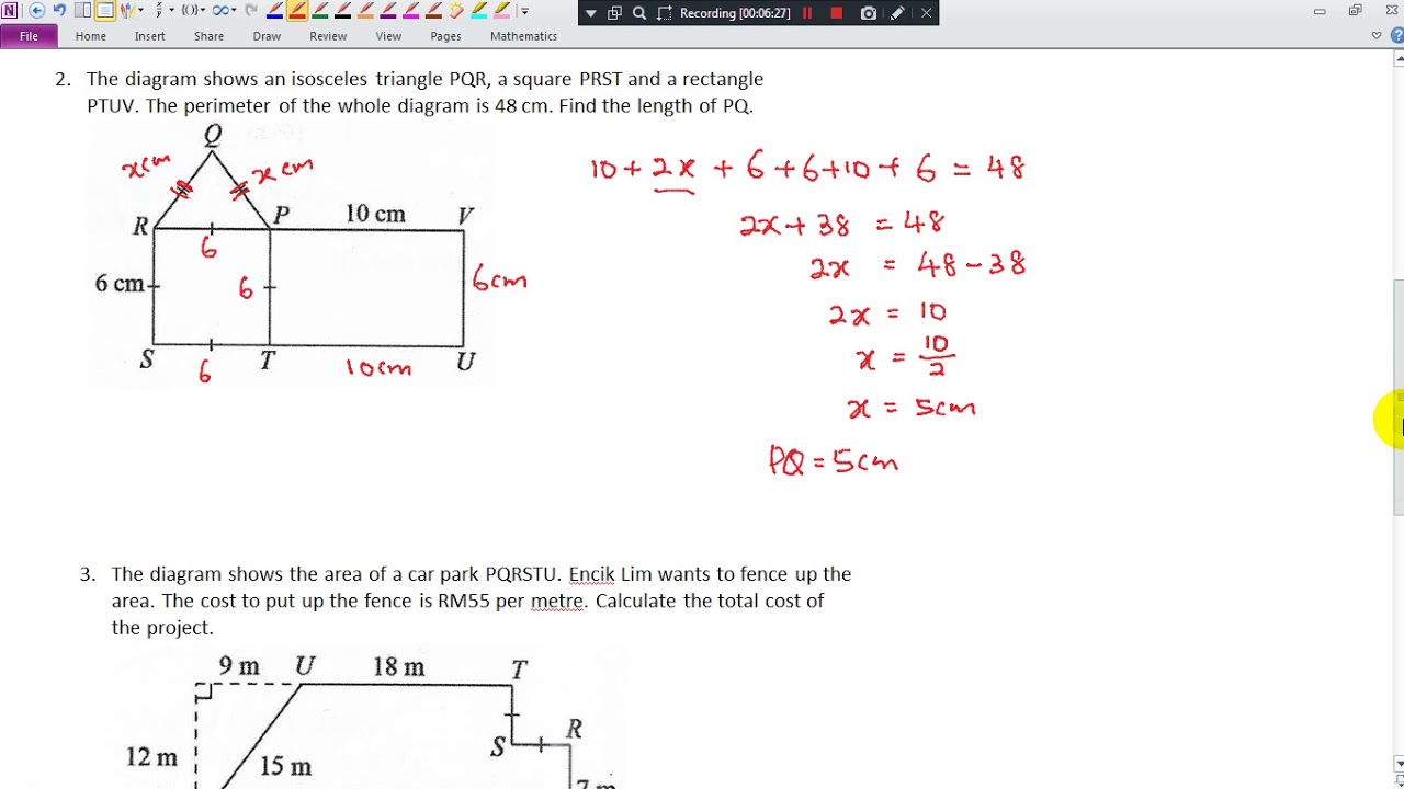 KSSM Form 1 Chapter 10 10.1 Perimeter