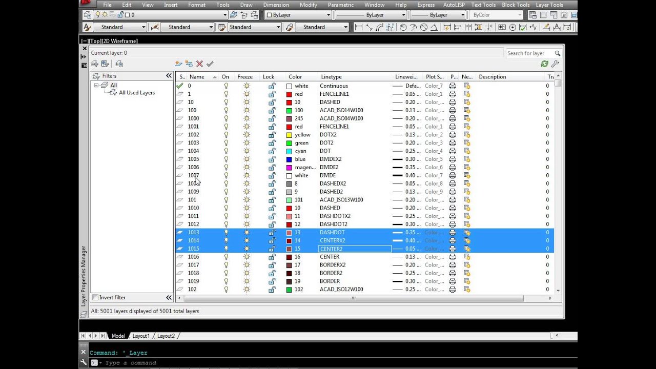 Make layers from Excel file with Autolisp