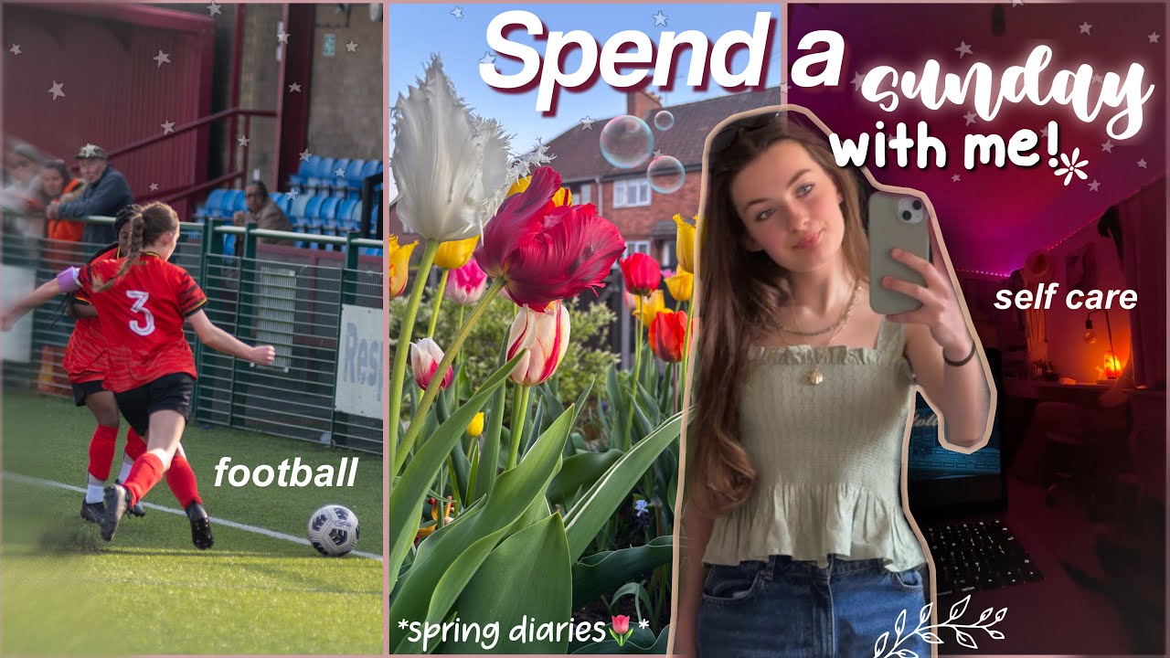 🌷 SPEND a SUNDAY with ME! *sunday reset routine* | football match, shopping, cleaning, homework etc.