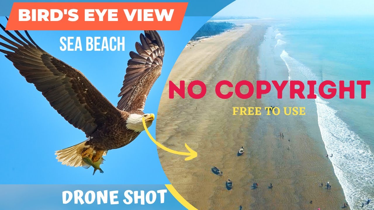 Bird's Eye View of Sea - Drone Video II পাখির চোখে সমুদ্র দেখা II NO COPYRIGHT DRONE FOOTAGE