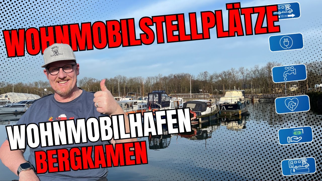 Nordrhein-Westfalen schöner Wohnmobilstellplatz am Yachthafen
