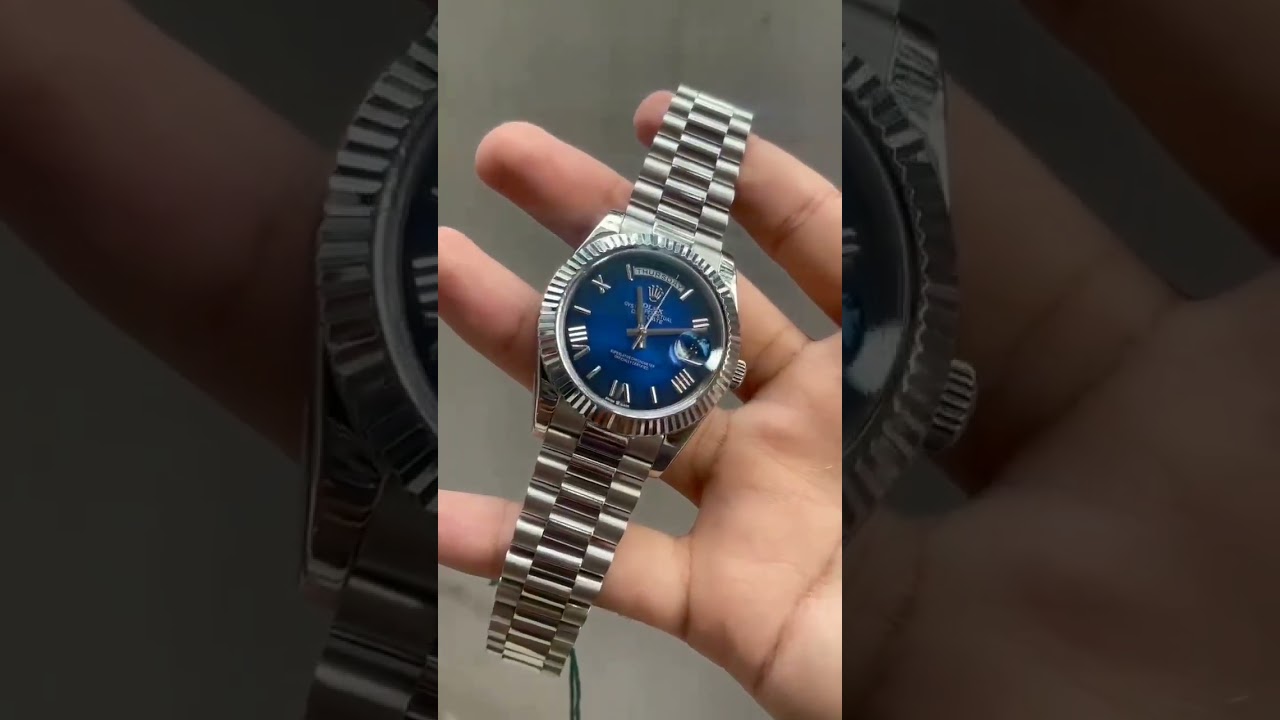 Rolex Day-Date 40 White Gold Blue Ombr&eacute; 228239🔥RNO:228239🔥 #rolexdate #rolex #rolexlover #rolexfan