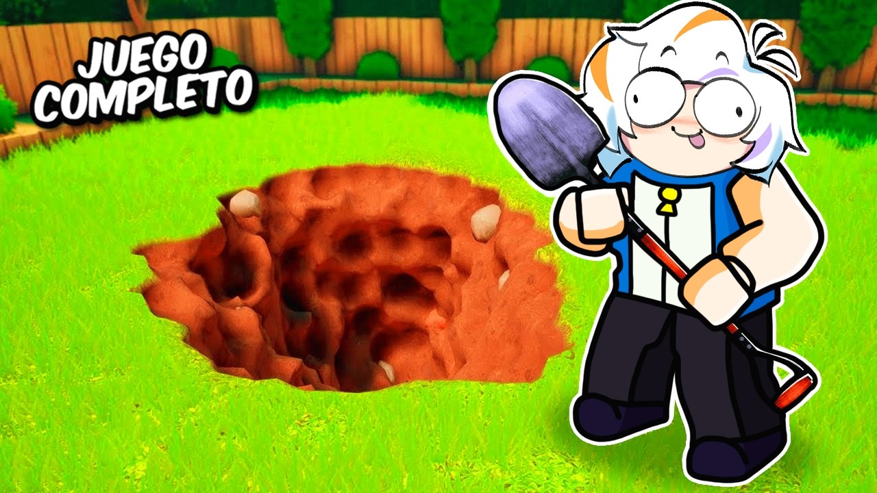 CAVANDO AGUJERO GIGANTE EN MI JARDIN COMPLETO (DIG THE BACKYARD ROBLOX)