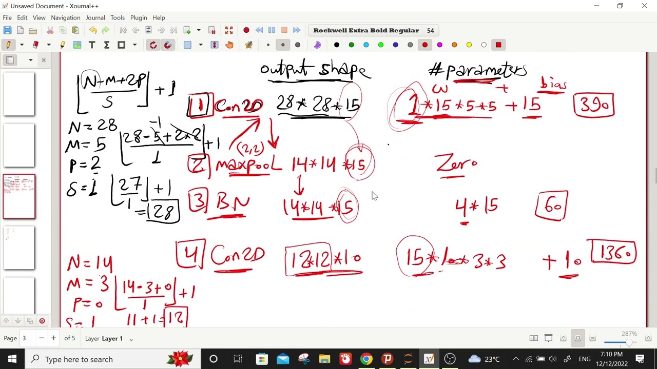 CNN (How to calculate output shape and parameters for CNN layers) شرح بالعربي كيفية حساب ال
