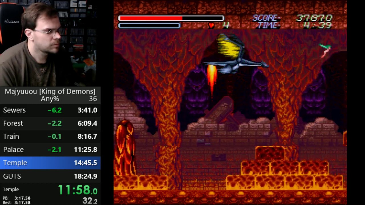 [SNES] Majuu Ou Speedrun - Any% Hard in 17:50