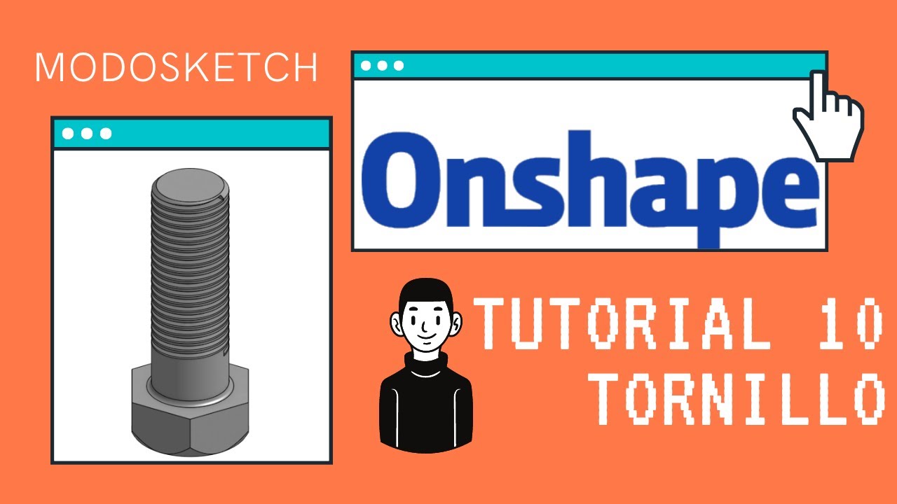 TUTORIAL 10 | Sweep |Corte Barrido| Onshape PRINCIPIANTE #Onshape #Tornillo #CAD #Español #3D #Fácil
