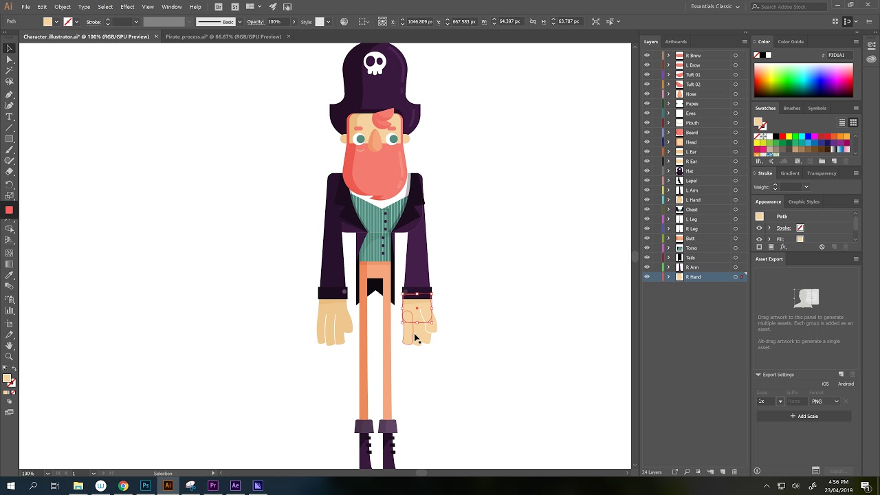 Exporting layers from Illustrator to ToonBoom
