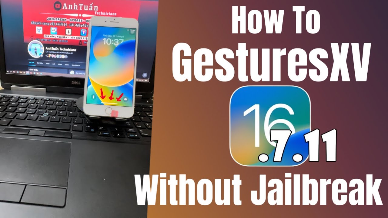 Cài cử chỉ vuốt như iPhone X lên iPhone đời cũ không cần Jailbreak trên iOS 16.7.11 Fix lỗi RDAR: