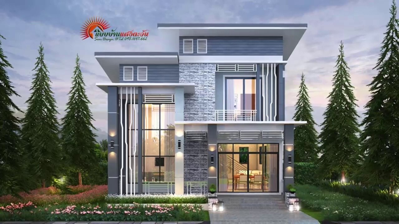 แบบบ้านสไตล์โมเดิร์นสองชั้น รหัส MC-001