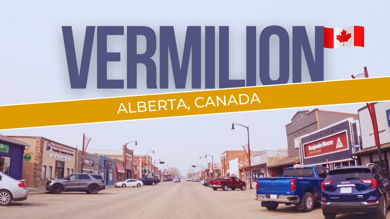 Tour around Town of VERMILION, Alberta | Canada [4K]