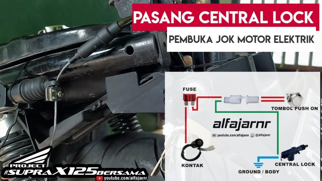 PASANG CENTRAL LOCK JOK SUPRA X 125  | EPS 16