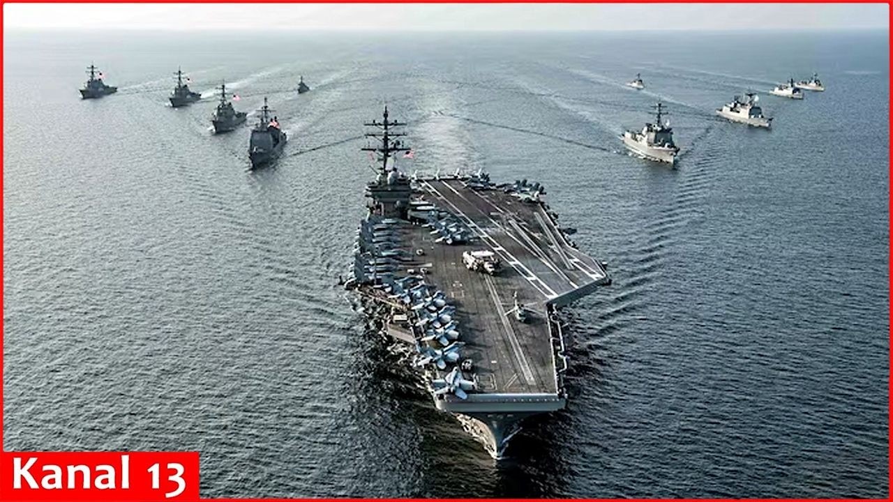 ВМС США опубликовали видеозапись с борта авианосца USS Abraham Lincoln на фоне напряженности в от...