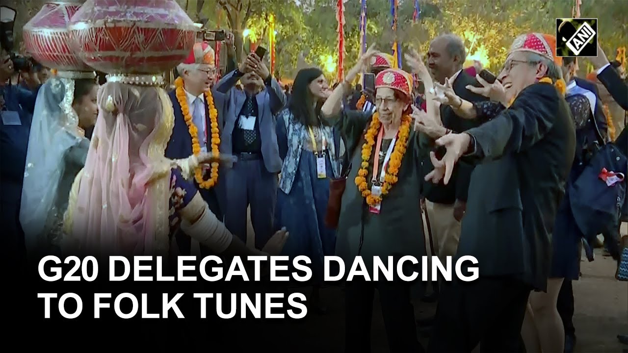G20 delegates dancing to folk tunes